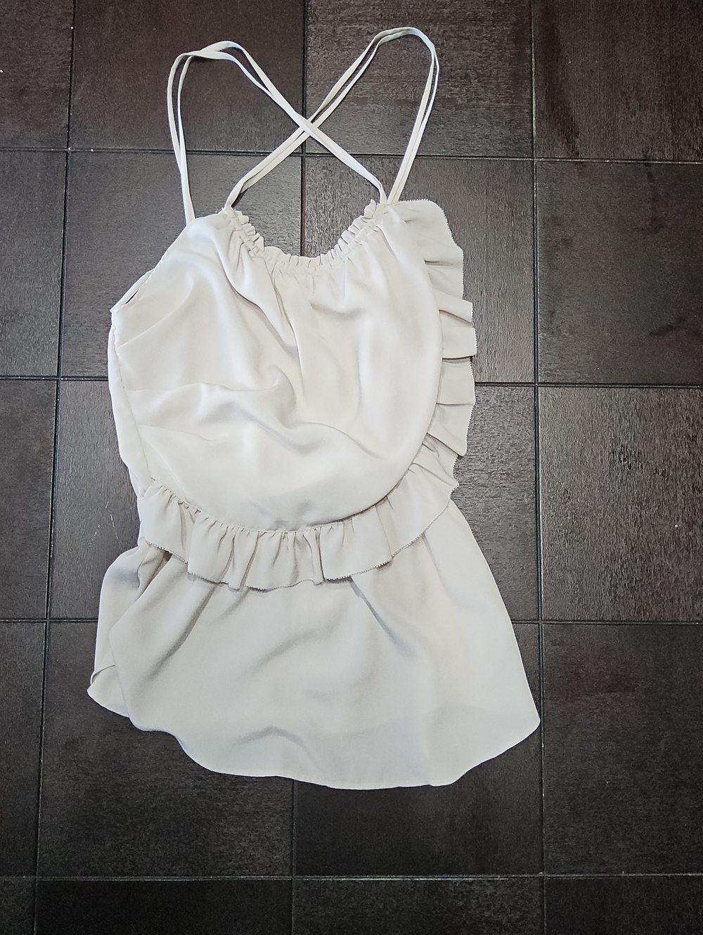 Jacob Spaghetti Strap Ruffle Tank